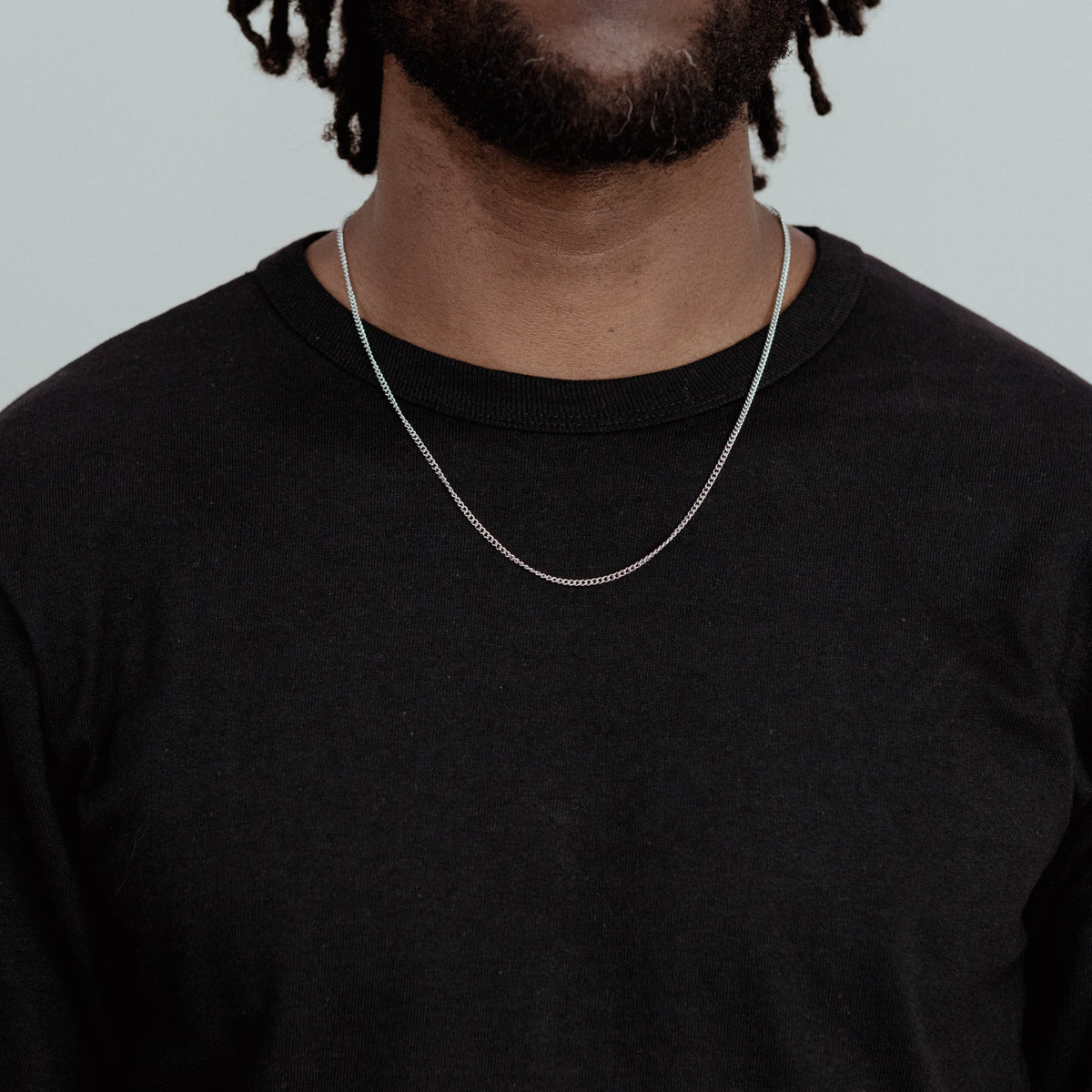 CONNELL CHAIN (SILVER) 2MM — model view 1