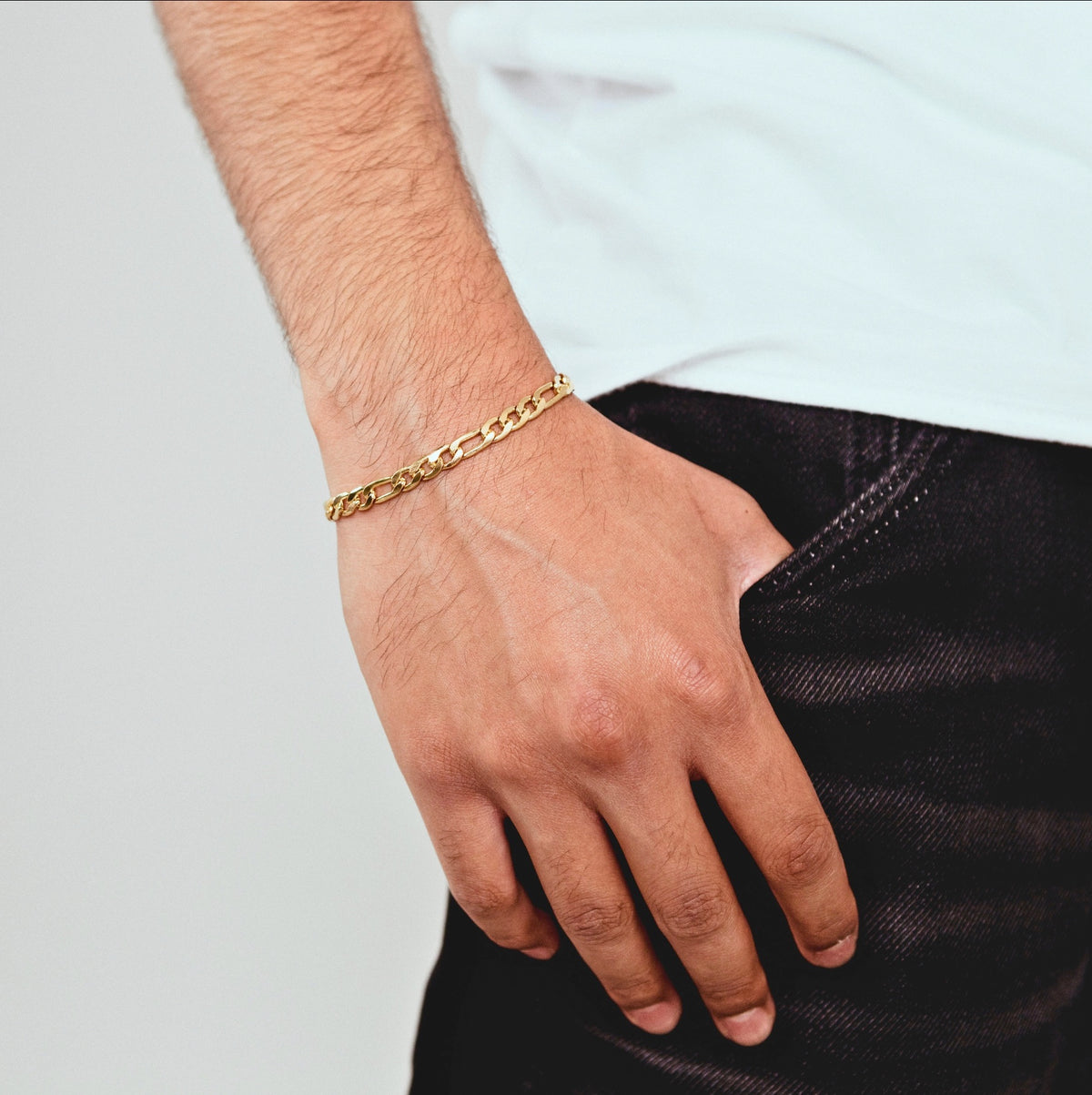FIGARO BRACELET (GOLD) 5MM — model view 6