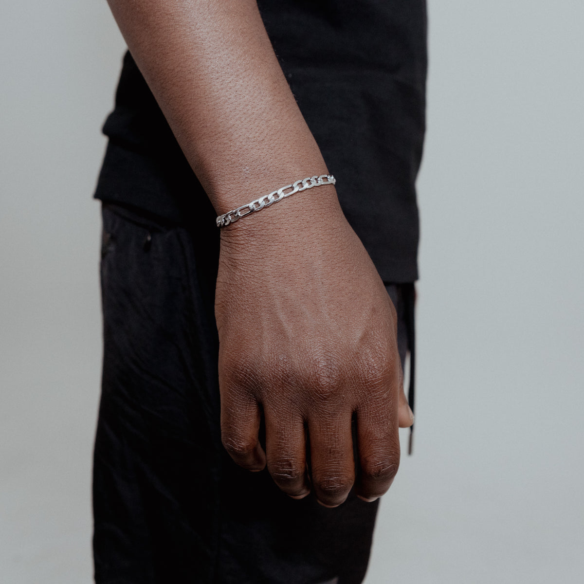FIGARO BRACELET (SILVER) 5MM — model view 1